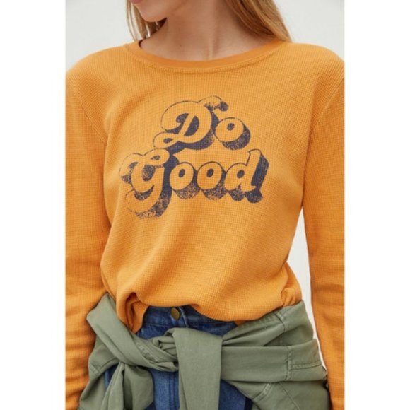 Anthropologie Tops - NWT Anthropologie Do Good Graphic Long Sleeve Tee | S